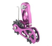 Bicycle Chain Tensioner Single Speed Converter Anti-Drop Guide for 8 Speed to 12 Speed Mountain Road Bike Chain Guide System Aluminum Alloy Black(Purple)
