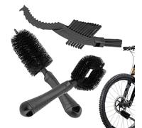 Bicycle Cleaning Brush Set - 3 Piece Chain Tool | Chain Cleaner Brush Set, Tire Scrubbing Tool | Effective Maintenance Kits for Care, Repair and Daily Cleaning of Folding Bikes
