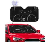 Bicycle Clip Art Car Windshield Sun Shade Personalized Window Sunshades Foldable Sun Heat Uv Rays Visor Protector Car Accessories to Keep Your Vehicle Cool for Universal Cars SUV Truck 55x29.9 Inch