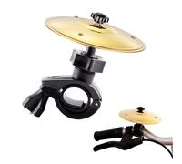 Bicycle Clip-On Cymbal - Portable Handheld Percussion Instrument for Musical Riders, Fun Stress Relief & Rhythm Play During Safe Cycling, Ideal for Drummers and Music Lovers (Gloden, 1pcs)
