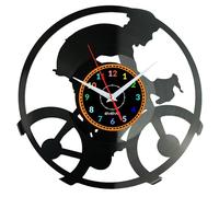 Bicycle Clock For Cyclist Wall Clock Decorative Vinyl Plate Modern Gift Gift Birthday Evevo W0113