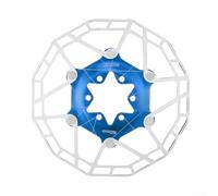 Bicycle Coloured Stainless Steel Brake Disc 160Mm, Floating Buckle Design With Aluminum Alloy Bracket, Cnc Anodic Oxidation For Rotor, Front And Rear Pads(blue)