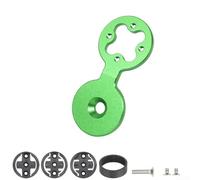 Bicycle Computer Holder Compatible with For GARMIN Edge and For Bryton Rider Aluminum and ABS Design (Green)