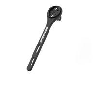 Bicycle Computer Mount Extension Base Black Integrated Handlebar | Integrated one-piece design extends device position for improved visibility and ergonomic comfort on the handlebar