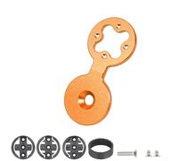 Bicycle Computer Mount Stem Headset Top Cap Holder For Garmin Edge For Wahoo For Bryton Rider Gps Cycle Computers Aluminum Alloy Black(Orange)