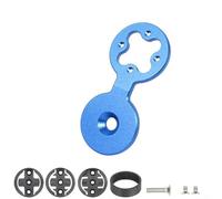 Bicycle Computer Mount Stem Headset Top Cap Holder For Garmin Edge For Wahoo For Bryton Rider Gps Cycle Computers Aluminum Alloy Black(Blue)