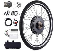 Bicycle Conversion Kit, Rear Wheel Brushless Hub Motor E-bike Conversion Kit, 500W 48V for Road Bikes, Compatible with 20 to 29 inch Wheels