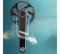 Bicycle crank anticollision stickers for SRAM For SLX, flexible TPH film with pressure sensitive glue, lightweight protection set of 3 sheets (A)