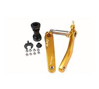 Bicycle Crank Arm Set BCD 104 Road Mountain Bike Crankset with Bottom Bracket (Gold)