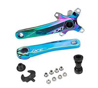 Bicycle Crank Arm Set BCD 104 Road Mountain Bike Crankset with Bottom Bracket (Multi- Color)