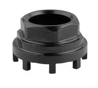 Bicycle Crank Puller Tool with 8 Teeth Locking Ring Sleeve for Easy Removal of Bicycle Axle Covers Compatible with Common Wrench Sizes (Eight-jaw sleeve)