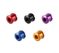 Bicycle Crankset Bolts Set of 5, Suitable for Single and Double Disc, Rust Resistant and Long Lasting (Single Disc Bolts black)