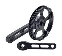 Bicycle Crankset Single Tooth Disc 46T Mountain Bike Square Hole Crank 120mm Folding Bicycle Single Speed Crankset