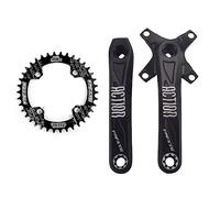 Bicycle Crankset, Square Taper Crankset Mountain Bike Single Round Bicycle Crank Arm Set 170/172.5/175mm 104BCD