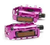 Bicycle Cycling Bike Pedals, Bicycle Pedals Pack of 2 Aluminum Alloy Reflector Multicolor 11.6x10x2.5cm for Road Mountain City Bikes(Purple)