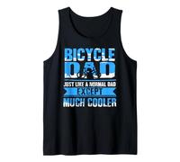 Bicycle Dad Funny Cool Cycling Humor for Fathers and Sons Tank Top