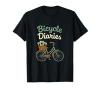 Bicycle Diaries Cartoon Bike Photo Basket Graphic T-Shirt