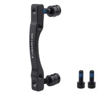 Bicycle Disc Brake Adapter Aluminum Construction B to A Pillar Caliper Mounting Bracket for 160mm and 180mm Front Use (140black)