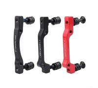 Bicycle Disc Brake Adapter Aluminum Construction B to A Pillar Caliper Mounting Bracket for 160mm and 180mm Front Use (160black)