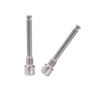 Bicycle Disc Brake Bolts Threaded Pin Inserts Screw For Sram Calipers Alloy Hardware Fixation Fasteners Black Silver Gold Colorful Options 2 Pack(Silver)