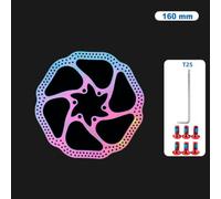 Bicycle Disc Brake for rotor HS1 160mm 180mm Stainless Steel Ventilated | Cross-Drilled, for Sram Hope With Bolts Wrench Multicoloured for Mountain Road Bike Cycling Component Part