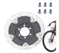Bicycle Disc Brake-Rotor - Floating Round Ring, Carbon Fibre Lightweight Brake Circle 140mm 160mm Ultra Thin Stainless Rapier Rotor | 6 Bolt Center Lock for Smooth Safe Braking Performance
