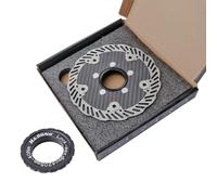 Bicycle Disc Brake-Rotor - Floating Round Ring, Carbon Fibre Lightweight Brake Circle 140mm 160mm Ultra Thin Stainless Rapier Rotor | 6 Bolt Center Lock for Smooth Safe Braking Performance