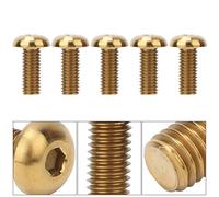 Bicycle Disc Brake Screws, 5PCS Lightweight Titanium Alloy M5 Bike Bolts for Brake Rotor and Water Bottle Cage Mounting