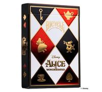 Bicycle Disney Alice in Wonderland Playing Cards - 1 Deck, Air Cushion Finish, Professional, Superb Handling & Durability, Great Gift For Card Collectors, White