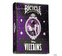 Bicycle Disney Villains Playing Cards - Features 12 Disney Villains Including Scar, Maleficent, Ursula, and More - Green or Purple Playing Cards (Colours May Vary)