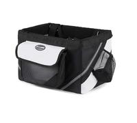 Bicycle Dog Carrier - Expandable Bicycle Basket, Dog and Cat Basket with Mesh , Travel Bag Shoulder Strap | Adjustable Portable with Reflective Tape for Small House