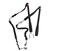 Bicycle Dog Leash Attachment - Hands-Free Pet Exercise Lead with Silicone Handle and Stainless Steel Rod - Adjustable Bike Leash for Safe Dog Walking and Cycling - Non-Slip Clamp Design