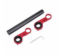 Bicycle Double Handlebar Bracket Extension Mount Holder Bike Light Flashlight Speedometer Space Enriched Black Blue Red 20.2 * 2.22cm 9.5 * 0.85cm 131g (Rojo)