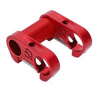 Bicycle Double Stem Riser 25.4mm, Adjustable Handlebar Stem for Folding Bike, Aluminum Alloy Bike Stem with Secure Clamp Design for Enhanced Riding Safety (Red)