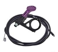 Bicycle Dropper Seatpost Controller Lever, Aluminum Alloy Build, Dual Wiring Compatibility, Ergonomic Design for Left Hand Shifter Position(SW-02 Model - Purple)
