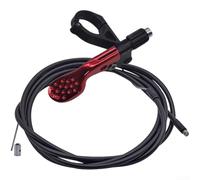 Bicycle Dropper Seatpost Controller Lever, Aluminum Alloy Build, Dual Wiring Compatibility, Ergonomic Design for Left Hand Shifter Position(SW-02-Red)
