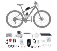 Bicycle Engine Bike Motor Kit, 100cc 2 Stroke Gas Motorized Bike Conversion Kit, Gasoline Petrol Bicycle Motor Refit Full Set for 26-28" Bikes with V-Frame, Super Fuel-efficient, Silver