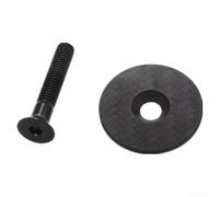 Bicycle Essentials Lightweight Carbon Fiber Headset Stem Top Cap Cover with Bolt