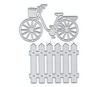 Bicycle Fence Metal Cutting Dies for Card Making | Embossing Die Cuts Set for DIY Scrapbooking Paper Wedding Album Decor Stencils Supplies Machine Festivals Crafting Templates