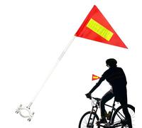Bicycle Flag | Adjustable Waterproof Reflective Flag with Stem | Bicycle Safety Accessories | For Adults Camping Hiking Cycling Commuting Work Cart
