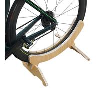 Bicycle Floor Stand - Wooden Bicycle Stand, Stable Assembled Display Tracks, Adjustable Wooden Bicycle Carrier for Thick Wheels | Road Mountain Bike or