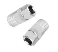 Bicycle Flywheel Removers, Cassette Removal Tool Compatible with Shimano, Sunrace, Sram & DNP 6/7/8/9/10/11 Speed, Cassette Lockring Tool for Smooth Shifting & Efficient Repairs(Silver, 2 Pcs)