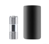 Bicycle For Mini Pump Head Adapter With Foam Sleeve, Aluminum Alloy 360° Rotating Nozzle For French And For American Valves, For Rapid Inflation Accessory For Cycling, Black(silver)