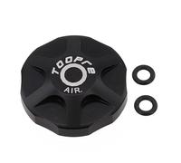 Bicycle Fork Cap Air Valve Cover,Aluminum Alloy CNC Lightweight Design High Strength,For MANITOU Fork For Fork For-FOX Fork For DT Fork (Black)