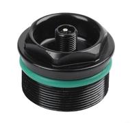 Bicycle Fork Valve Nut Assembly, Aluminum Alloy Threaded | Cap with Sealing Ring, Compatible with AV Valve Core for RockShox Front Forks 28.3/30.3/32.3x1.0mm