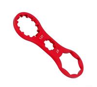 Bicycle Fork Wrench Bicycle Front Fork Shoulder Wrench Tool Mountain Bike Repair with Three-Way Lock Switch Aluminum Alloy Compact Design for Bearing and Crown Race Service Red 10.1x3.8x0.4cm(A)