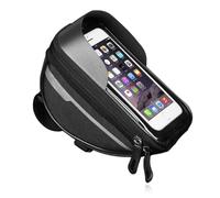 Bicycle Frame Bag Handlebar Bag Waterproof Mobile Phone Bag Waterproof Handlebar Bag Bicycle 2L Mobile Phone Case Top Tube Bag with HD Touch Screen for Smartphones up to 6.8 Inches for Mountain Bikes