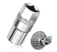 Bicycle Freewheel Removal Tool,Bike Cassette Removal Tool,Freewheel Lockring Remover,Durable Bottom Bracket Repair Tools,Carbon Steel Cassette Remover Compatibility with Shimano Sunrace Dnp 6-12 Speed