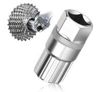 Bicycle Freewheel Removal Tool, Carbon Steel Cassette Removal Tool, Silver Cassette Lockring Tool for Mountain Bike, Heavy Duty Lockring Remover Compatible with Shimano Sunrace SRAM DNP 6-11 Speed