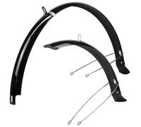 KOMODO Bicycle 700c FULL MUDGUARDS SET 45mm Wide (28-38mm Tyre Size) 37cm Stays Front and Back Bike Fenders